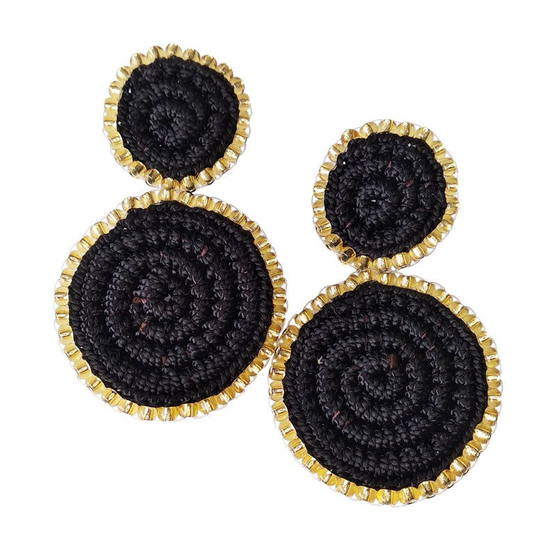 Aretes tejidos en crochet