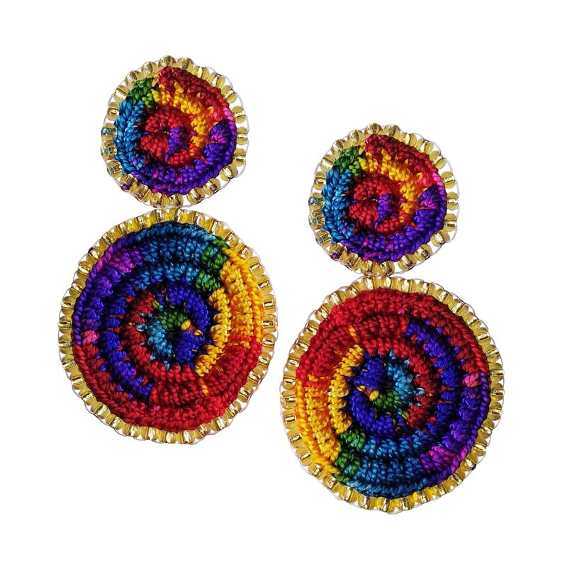 Aretes tejidos en crochet