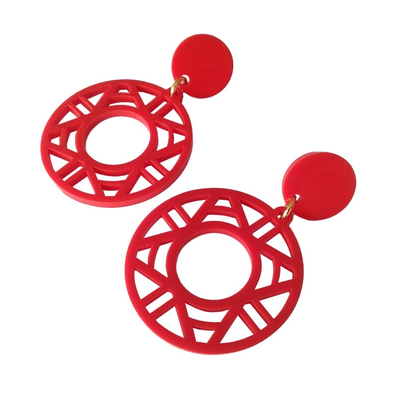 Aretes triángulos acrílico