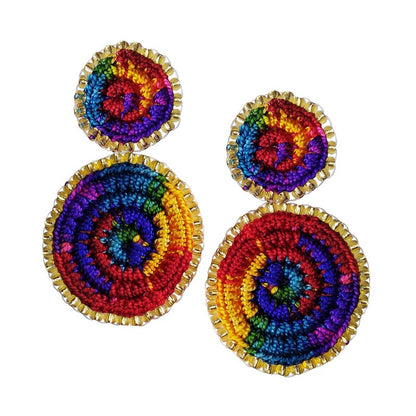 Aretes tejidos en crochet