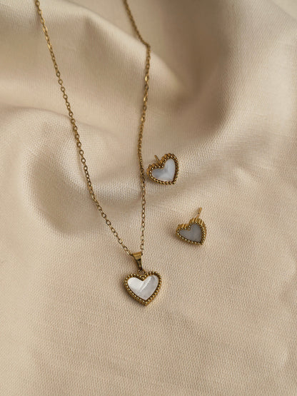 Cadena Corazón blanco