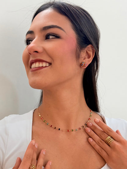 Cadena Cristal multicolor