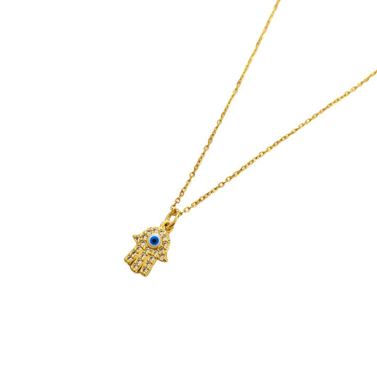 Cadena mano hamsa micro circones