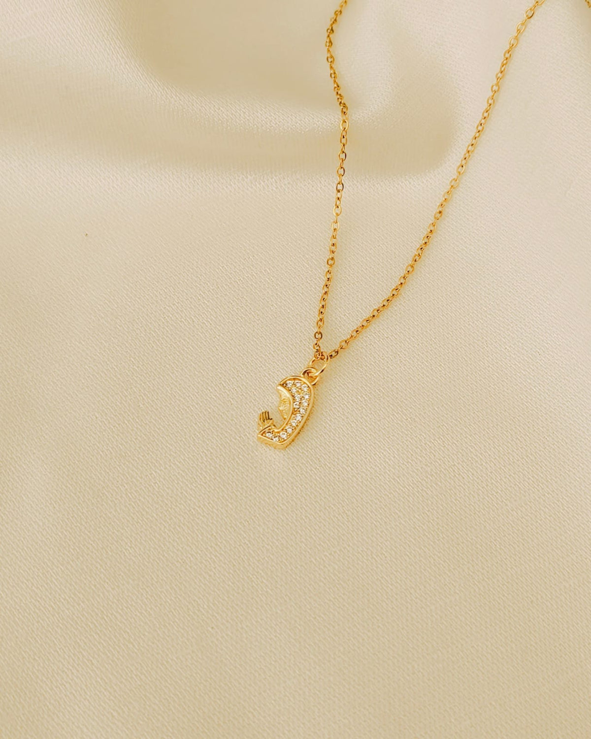 Cadena Virgen silueta microcircones