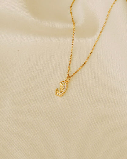 Cadena Virgen silueta microcircones