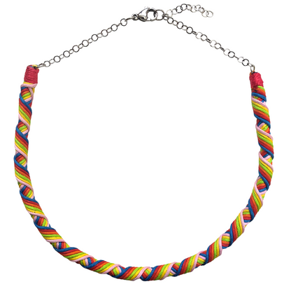 Choker entrelazado multicolor