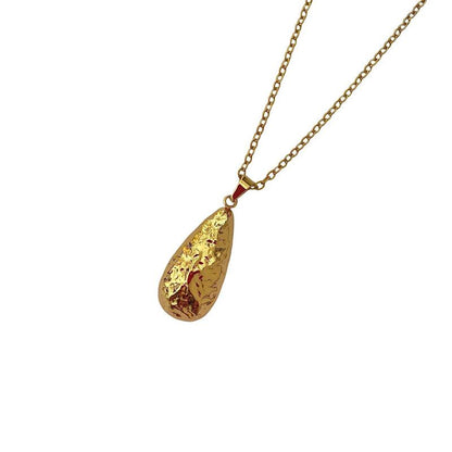 Collar gota martillado