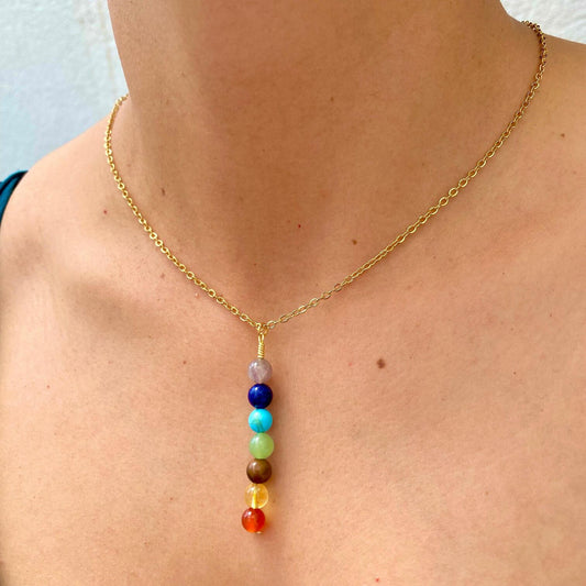 Collar Chakras piedra natural