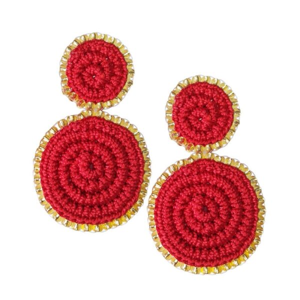 Aretes tejidos en crochet